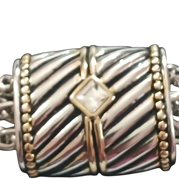 Silver and Gold Two Tone Y2K Rope Bracelet - Picture 5 of 8